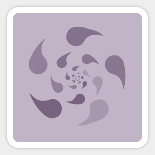 Purple Drop Swirl Sticker